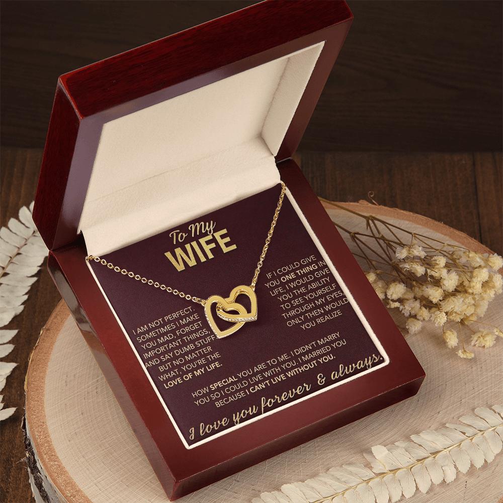 To My Wife | Interlocking Hearts Necklace
