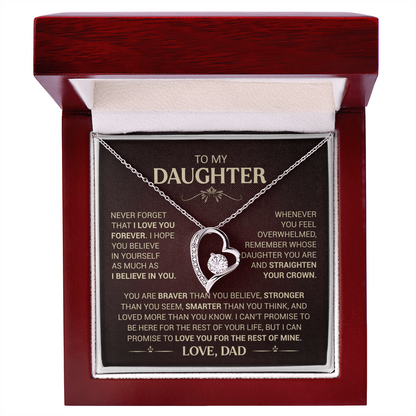 To My Daughter - Forever Love Necklace