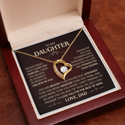 To My Daughter - Forever Love Necklace