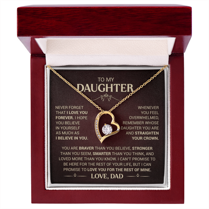 To My Daughter - Forever Love Necklace