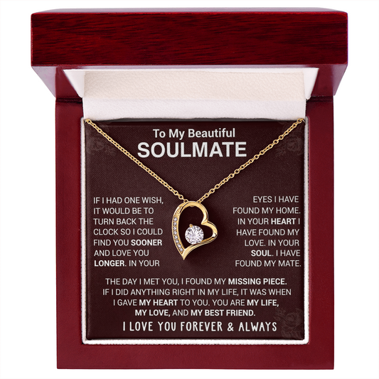 To My Soulmate | Forever Love Necklace