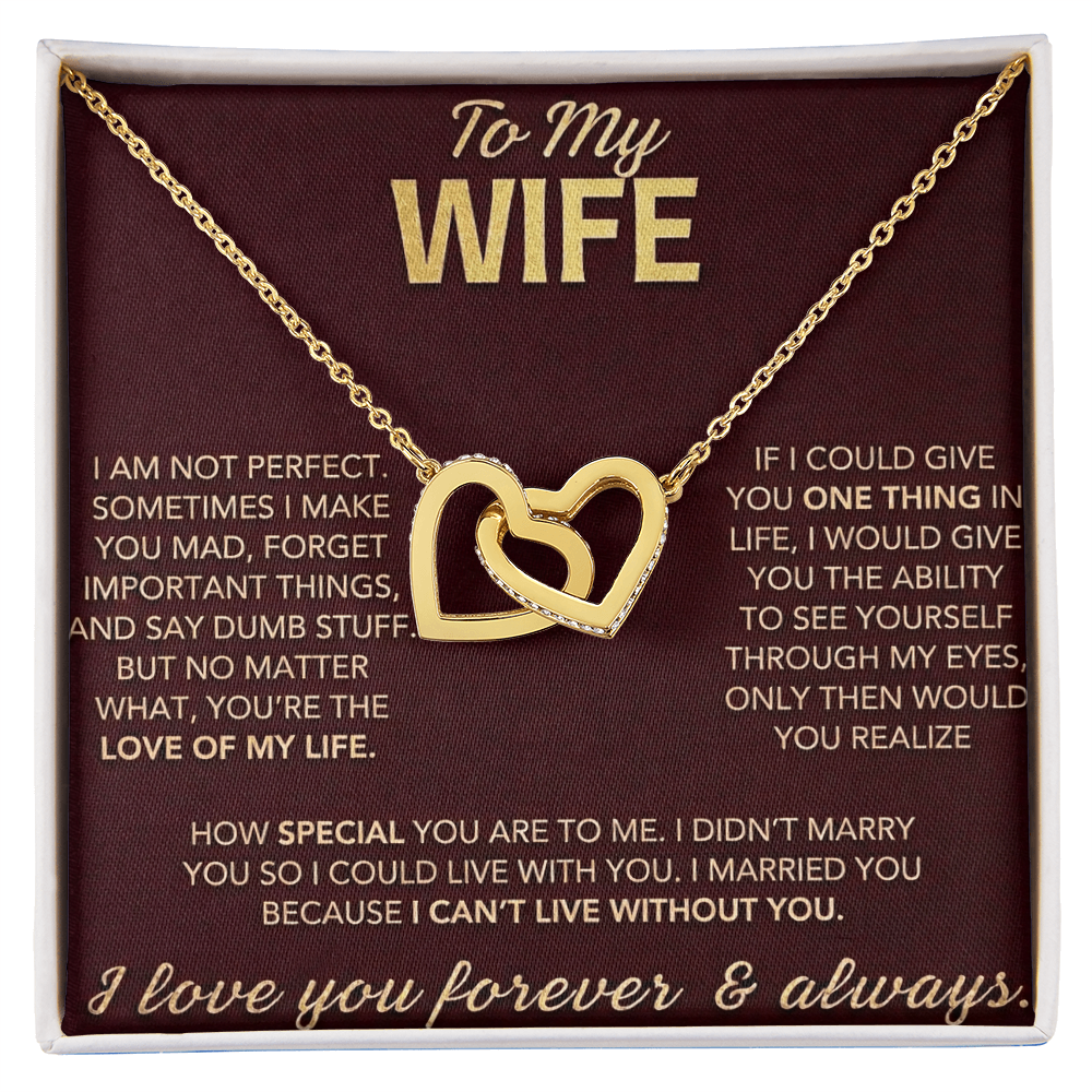 To My Wife | Interlocking Hearts Necklace