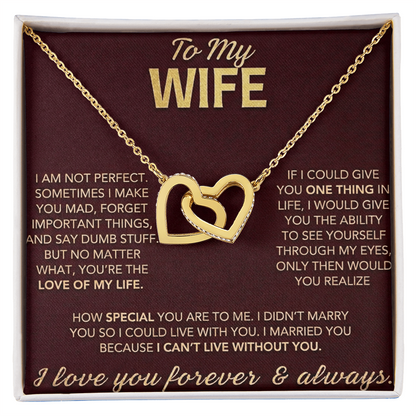 To My Wife | Interlocking Hearts Necklace
