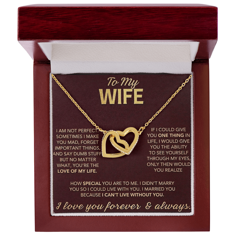 To My Wife | Interlocking Hearts Necklace