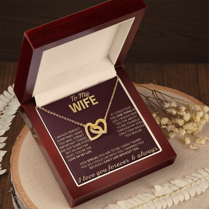 To My Wife | Interlocking Hearts Necklace