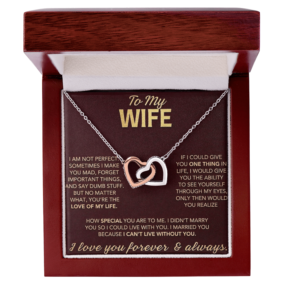 To My Wife | Interlocking Hearts Necklace
