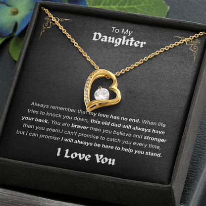 To My Daughter Forever Love Necklace – A Gift From Dad