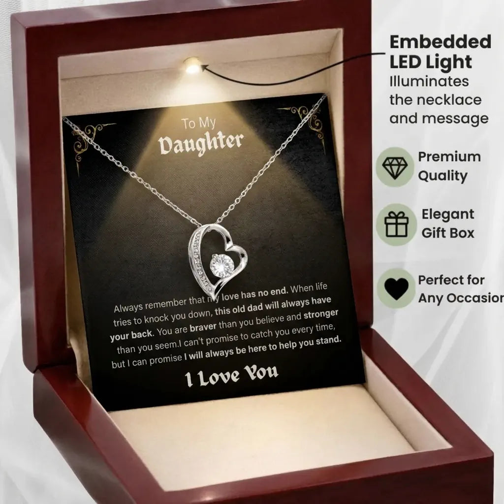 To My Daughter Forever Love Necklace – A Gift From Dad